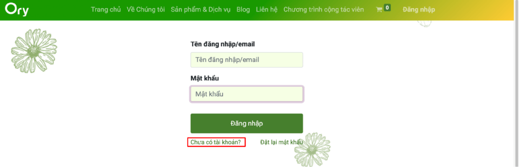 đăng ký tài khoản