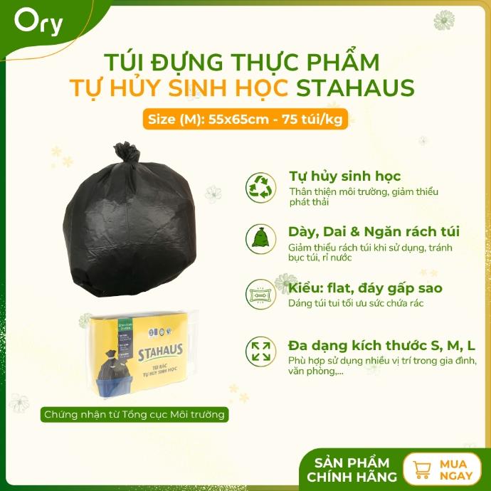 Túi Rác THSH STAHAUS 55x65cm (màu đen) (3 cuộn/1kg)