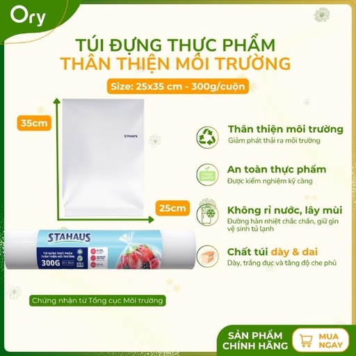 [G600009] Túi đựng thực phẩm TTMT STAHAUS 25x35cm (300g/cuộn)