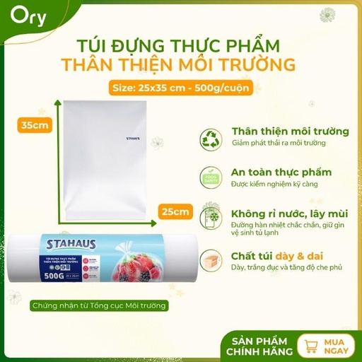 [G600011] Túi đựng thực phẩm TTMT STAHAUS 25x35cm (500g/cuộn)