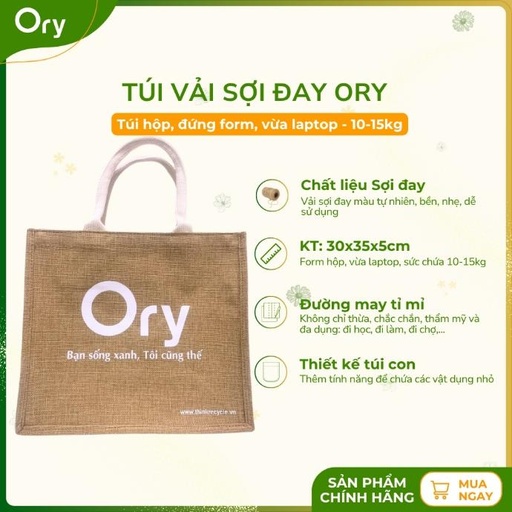 [P200001] Túi vải sợi đay Ory thân thiện môi trường -  30x35x5cm